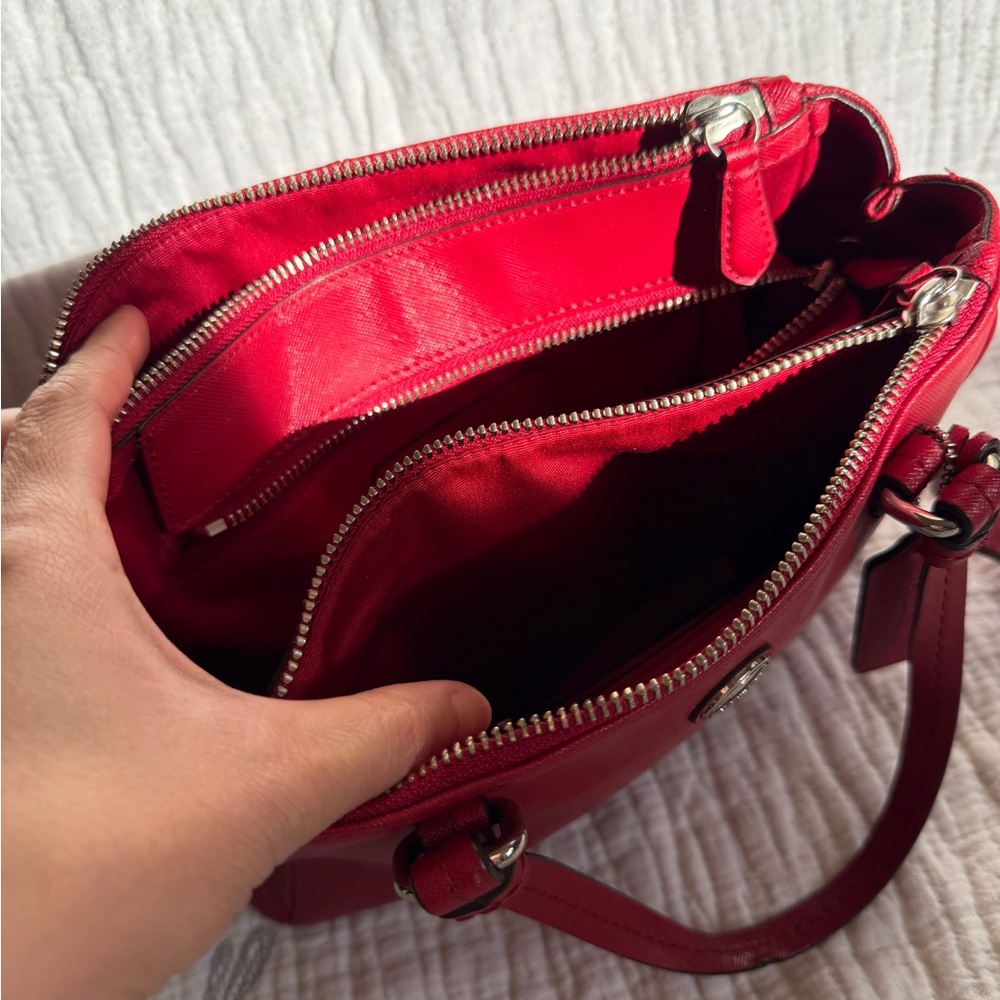 Coach Red Leather Mini Satchel – Classic Design - Picture 9 of 16